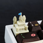 Sand Castle Artisan Keycap, 3D Hand-Painted Custom Keycap for Cherry MX Mechanical Keyboards