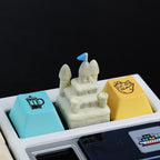 Sand Castle Artisan Keycap, 3D Hand-Painted Custom Keycap for Cherry MX Mechanical Keyboards