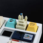Sand Castle Artisan Keycap, 3D Hand-Painted Custom Keycap for Cherry MX Mechanical Keyboards