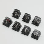 Vintage Heart Pattern Resin Artisan Keycap with Red Gem Accent