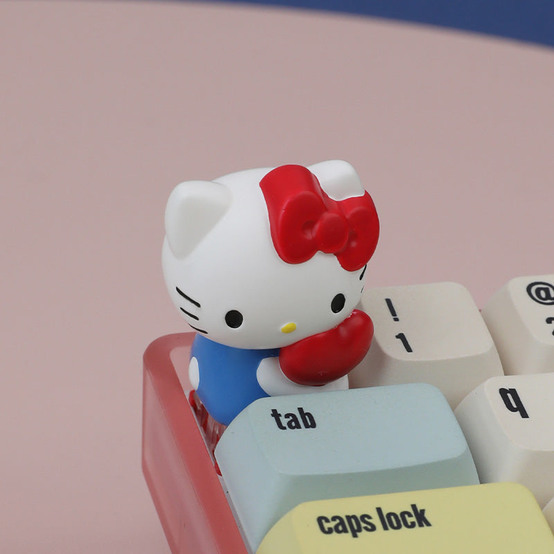 Hello Kitty 3D Artisan Keycap, Cute Hand-Painted Custom Keycap for Cherry MX Mechanical Keyboards