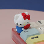 Hello Kitty 3D Artisan Keycap, Cute Hand-Painted Custom Keycap for Cherry MX Mechanical Keyboards
