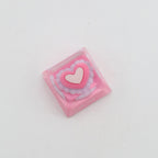 Kawaii Lace Heart Artisan Resin Keycap - Sweet Pink Lolita Style for Mechanical Keyboards