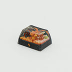 Charizard 1.5U Artisan Resin Keycap, Hand-Painted Pokémon Fire Dragon Keycap for Mechanical Keyboard