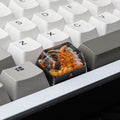 Charizard 1.5U Artisan Resin Keycap, Hand-Painted Pokémon Fire Dragon Keycap for Mechanical Keyboard