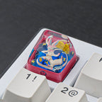Pokémon Sylveon Artisan Resin Keycap - Handmade Starry Night 3D Diorama for Mechanical Keyboards