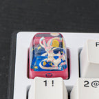 Pokémon Sylveon Artisan Resin Keycap - Handmade Starry Night 3D Diorama for Mechanical Keyboards