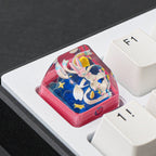 Pokémon Sylveon Artisan Resin Keycap - Handmade Starry Night 3D Diorama for Mechanical Keyboards