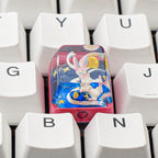 Pokémon Sylveon Artisan Resin Keycap - Handmade Starry Night 3D Diorama for Mechanical Keyboards