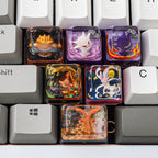 Charizard 1.5U Artisan Resin Keycap, Hand-Painted Pokémon Fire Dragon Keycap for Mechanical Keyboard