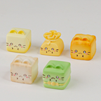 Cute Cat Shaped Artisan Keycaps, Kawaii Hand-painted Custom Keycaps for Mechanical Keyboards