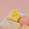 Cute Cat Shaped Artisan Keycaps, Kawaii Hand-painted Custom Keycaps for Mechanical Keyboards
