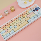 Cute Pastel Animal Keycap Set - PBT Dye-Sub Keycaps for Mechanical Keyboards