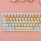 Cute Pastel Animal Keycap Set - PBT Dye-Sub Keycaps for Mechanical Keyboards