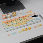 Cute Pastel Animal Keycap Set - PBT Dye-Sub Keycaps for Mechanical Keyboards