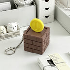 Mario Bros Interactive Pop-Up Fidget Keychains - Fire Flower, Piranha Plant, Mushroom & Coin Block