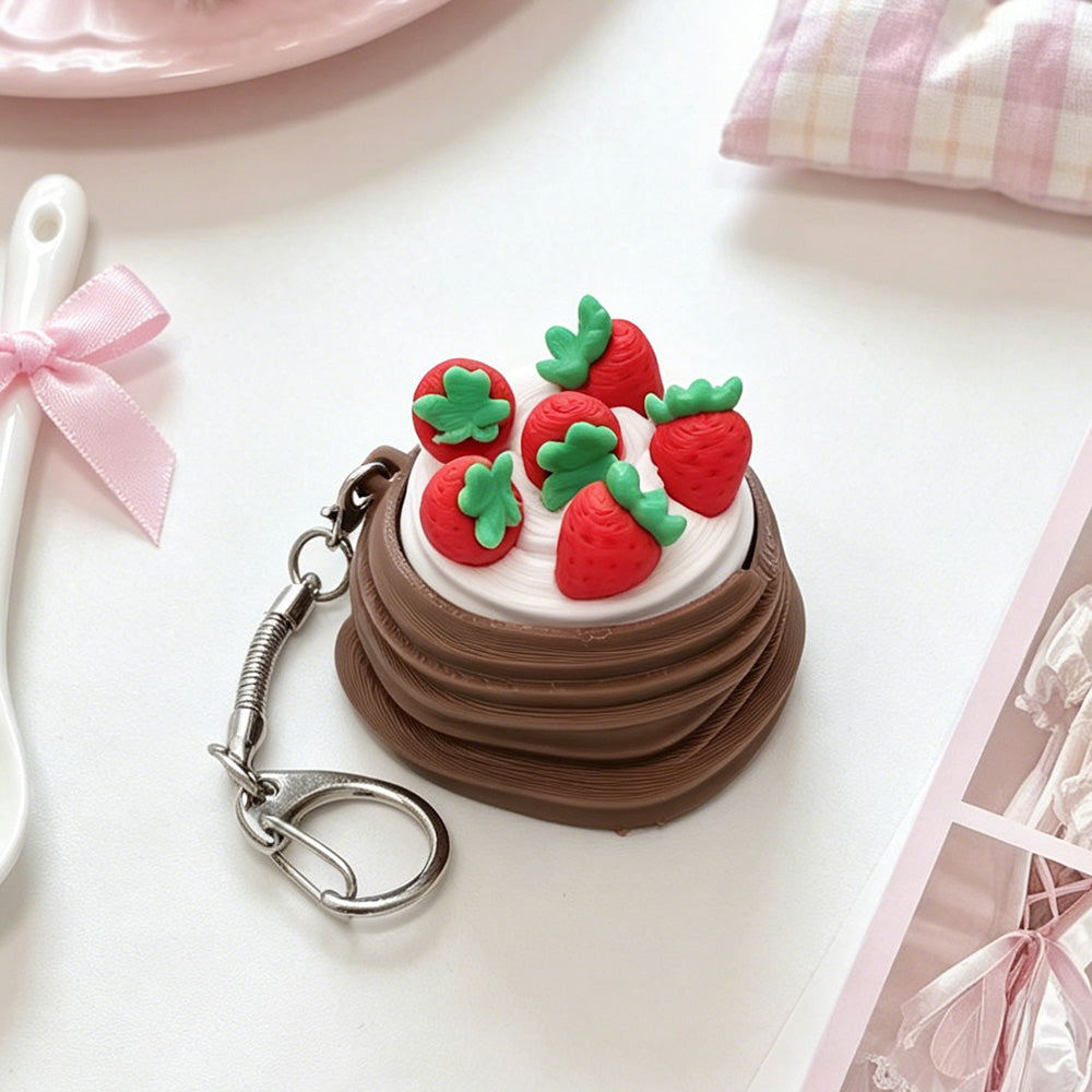 Sweet Pastry Clicker Fidget Toys - Portable Dessert-Shaped Sensory Keychain for Anxiety