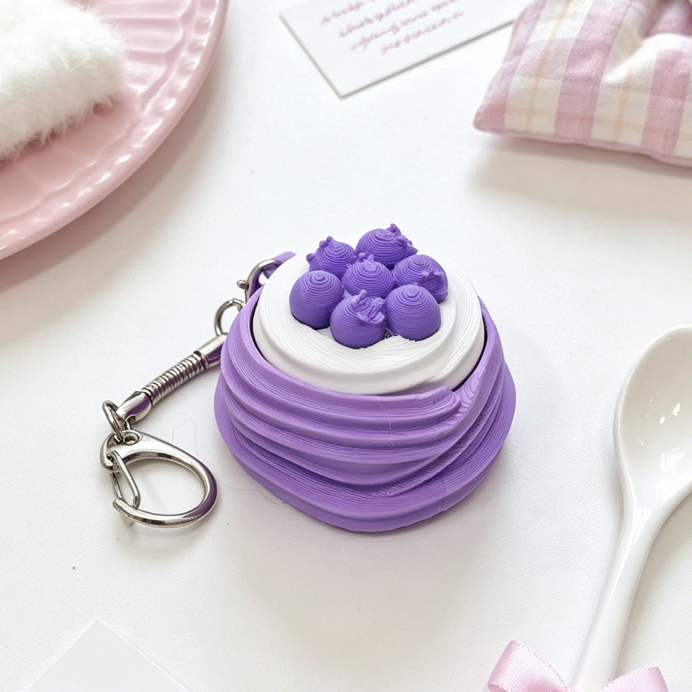 Sweet Pastry Clicker Fidget Toys - Portable Dessert-Shaped Sensory Keychain for Anxiety