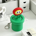 Mario Bros Interactive Pop-Up Fidget Keychains - Fire Flower, Piranha Plant, Mushroom & Coin Block