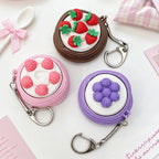 Sweet Pastry Clicker Fidget Toys - Portable Dessert-Shaped Sensory Keychain for Anxiety