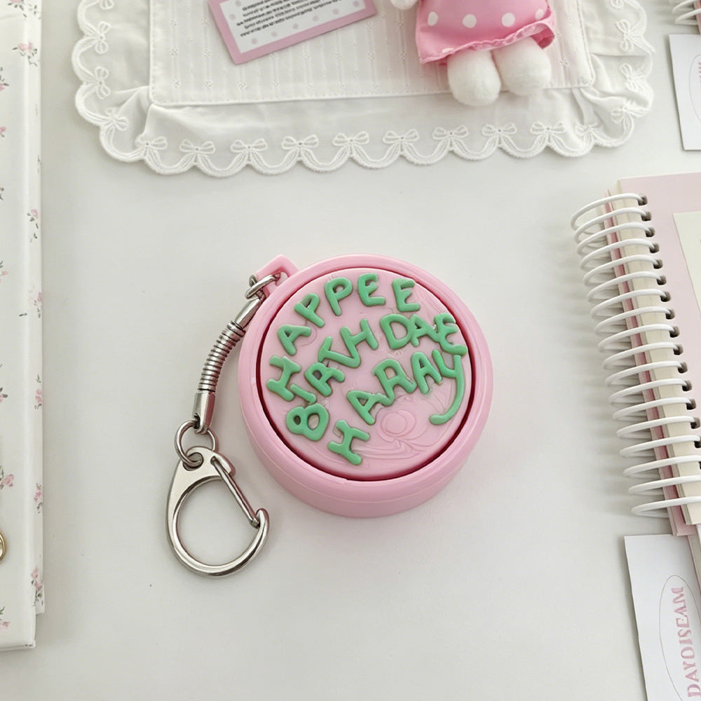 Mini Birthday Cake Fidget Keychain - Cute Pastry Click Toy for Daily Calm & Decoration