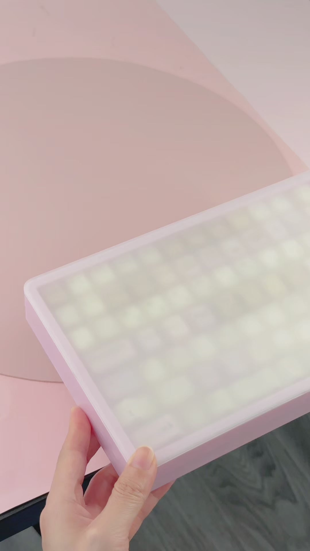 Cute Bunny & Dessert Themed PBT Keycap Set - Pastel Beige & Pink for Mechanical Keyboards