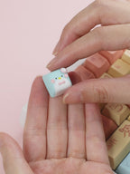 Cute Blue Penguin Artisan Keycap, Hand-Painted Kawaii Custom Keycap for Cherry MX Mechanical Keyboards