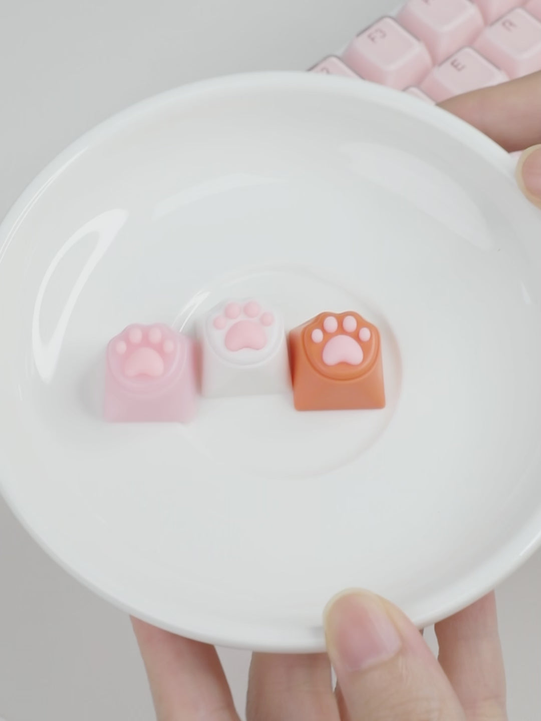 Kawaii Silicone Cat Paw Artisan Keycap, Soft Tactile Keycap for Cherry MX Mechanical Keyboards