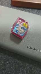 Pokémon Sylveon Artisan Resin Keycap - Handmade Starry Night 3D Diorama for Mechanical Keyboards