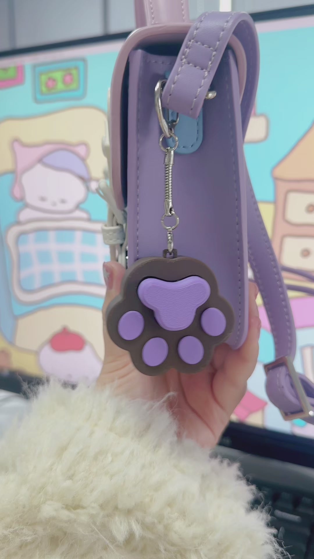 Click away stress with this cute dog paw fidget toy Keychain Keycaps🐾