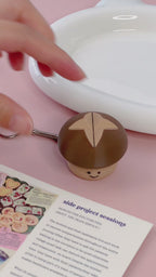 Mini Mushroom Fidget Toy Cute Fungus Shape Click Stress Relief Keychain Portable Sensory Decompression Toy